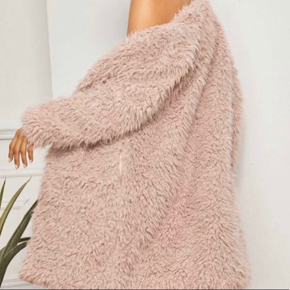 Faux fur cardigan(no zipper)